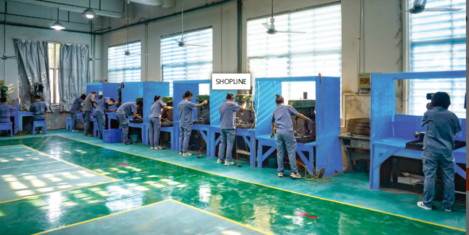 Production Line - Blue Workstations