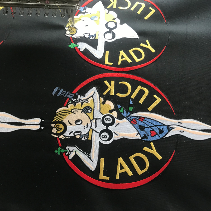 Custom "Lucky Lady" Embroidered Patches for Aviation & Lifestyle Brands