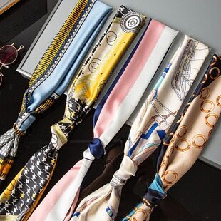 Custom Narrow Silk Scarves
