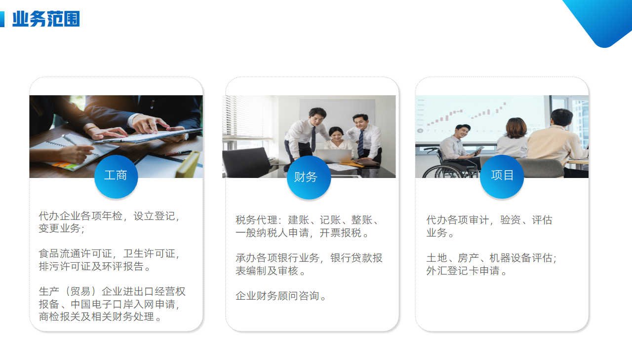 业务范围-工商财务项目