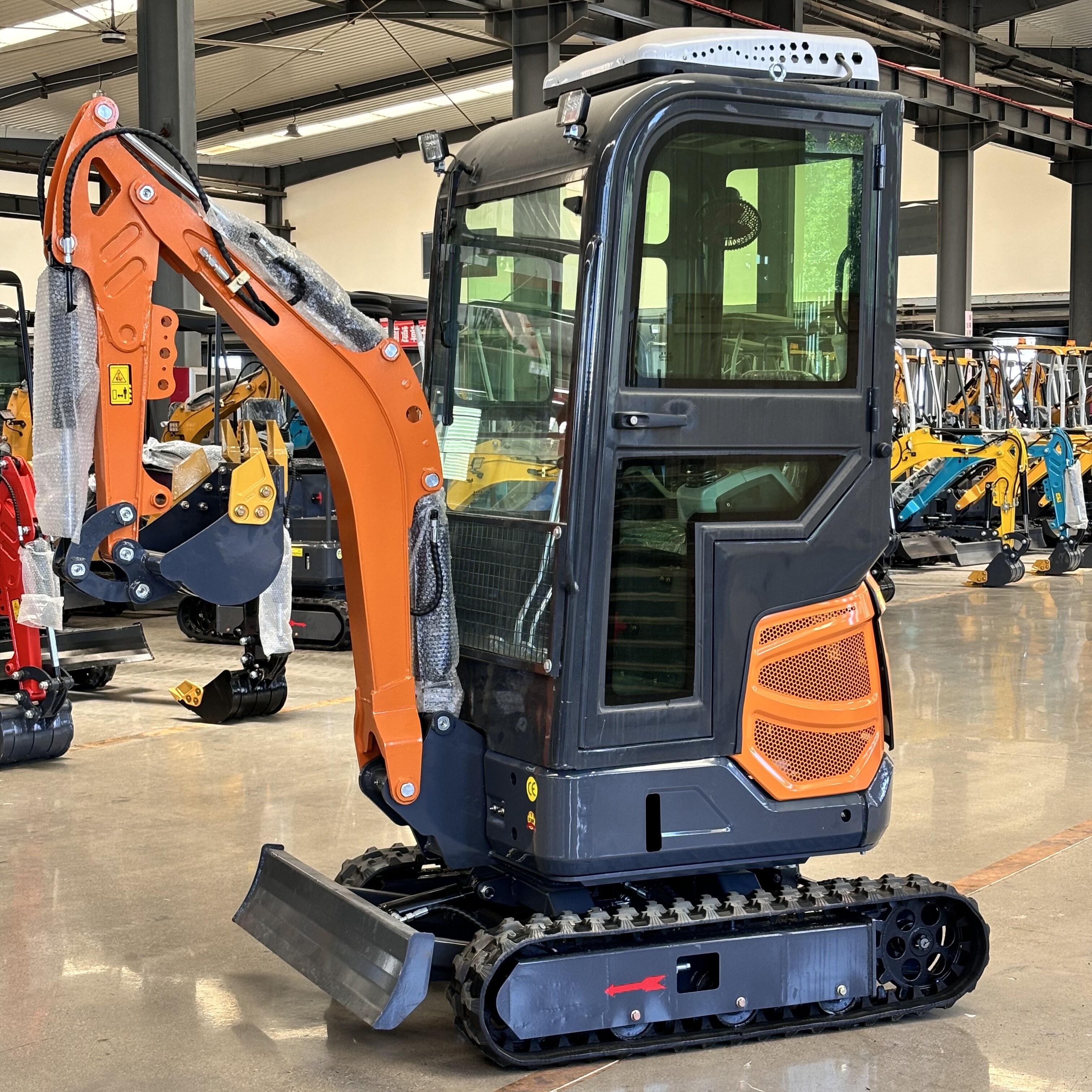 Mini Excavator - Rear View