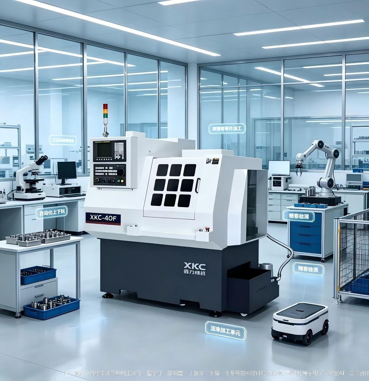 XKC-40F Series Precision CNC Turret Lathe (Optional Hard Way)