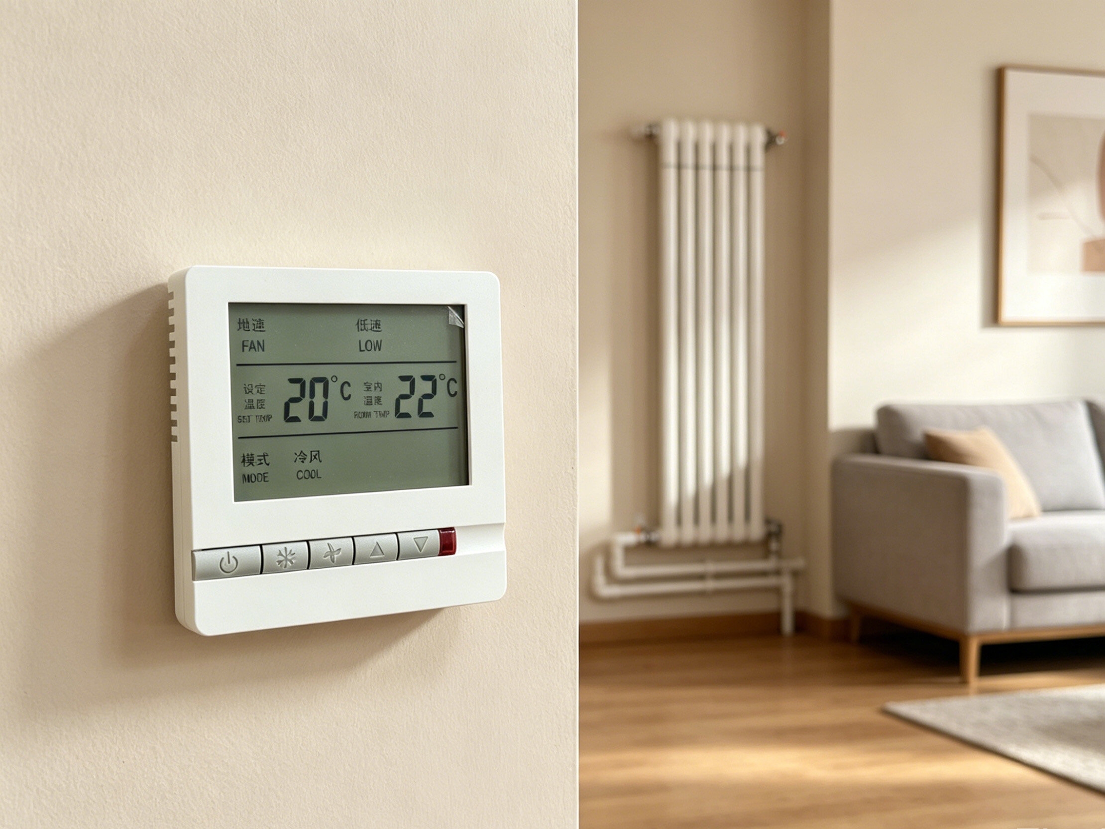 805 Microcomputer-controlled thermostat for hydronic underfloor heating and electric floor heating