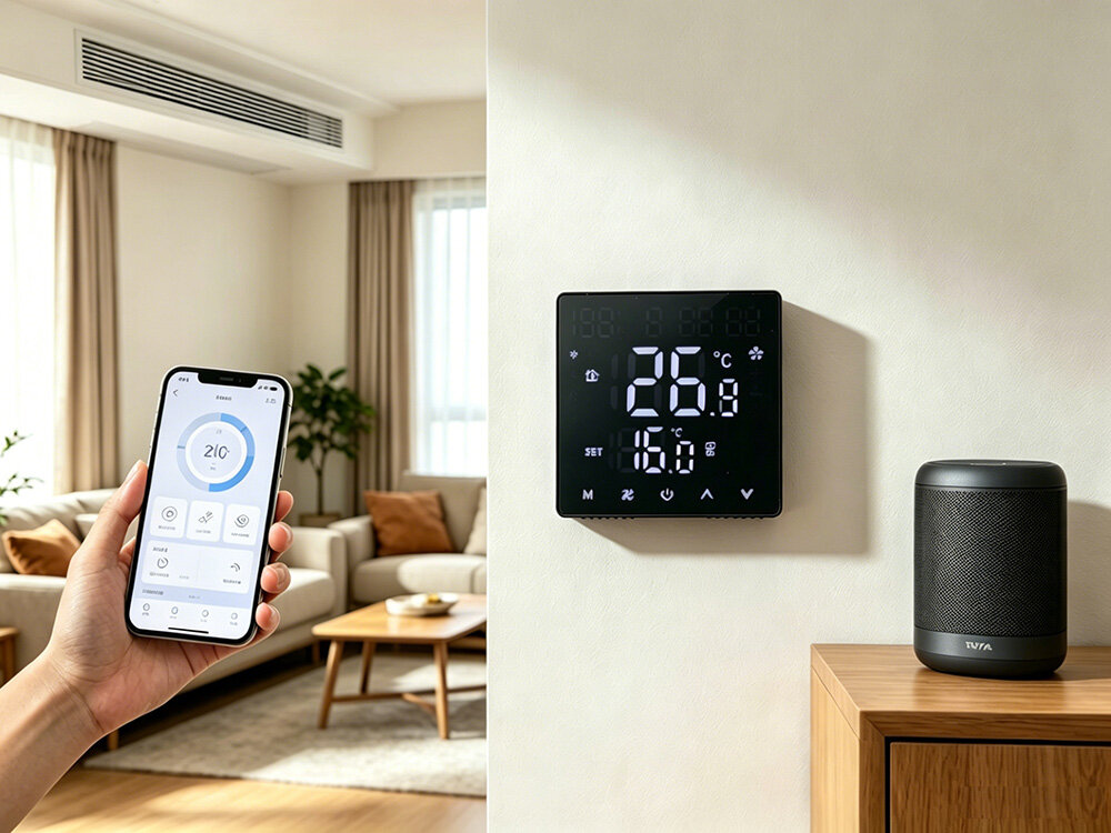 8971 EU Fan Coil Room WIFI Thermostat for air conditioning 3 Speed fan adjustment AC220V