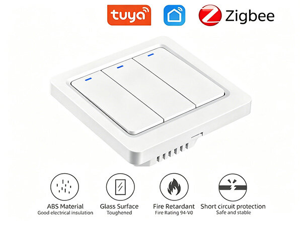 Tuya Smart Remote Voice Control Latching Relay Smart Switch, No Capacitor Required, Zigbee Enabled
