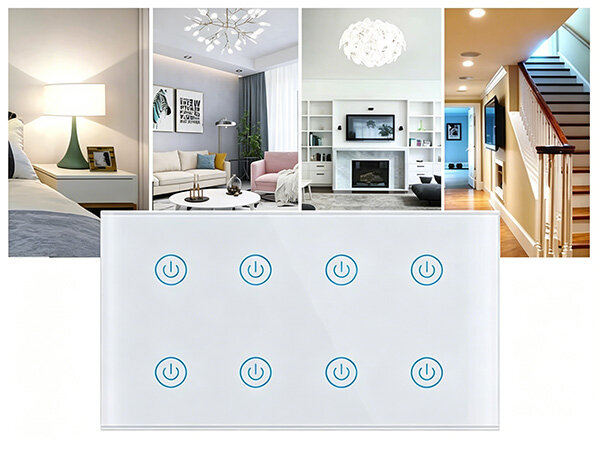 Tuya Smart Life Bluetooth WiFi Wall Touch Light Switch w/Alexa and Google Home