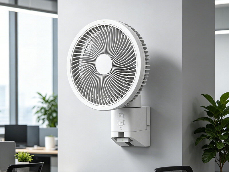 Mechanical Wall-Mountable Swing Circulating Cooling Fan with Remote Control & Multi Speed Settings