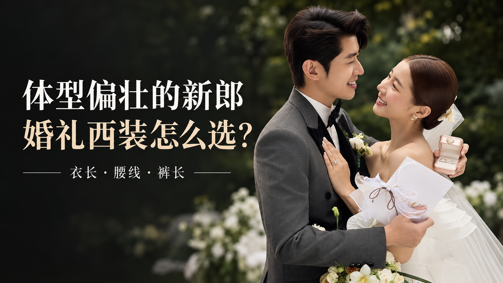 西安身高不高、体型偏壮的新郎婚礼西装版型选择指南封面(AI辅助设计)
