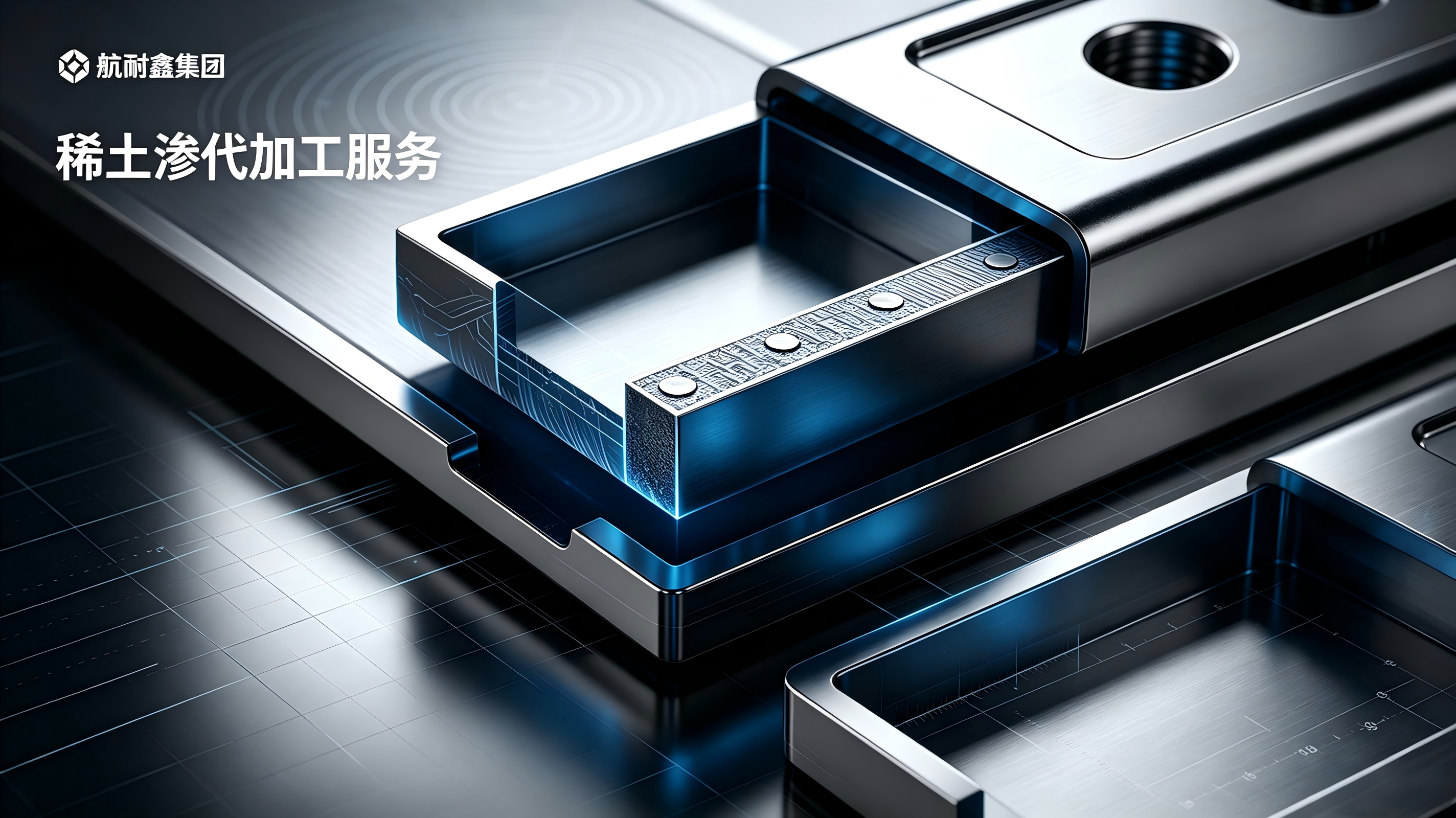 稀土多元复合渗代加工服务金属工件渗层处理示意图