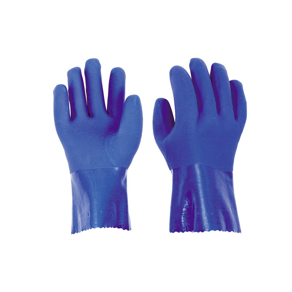 Royal Blue PVC Gauntlet Gloves