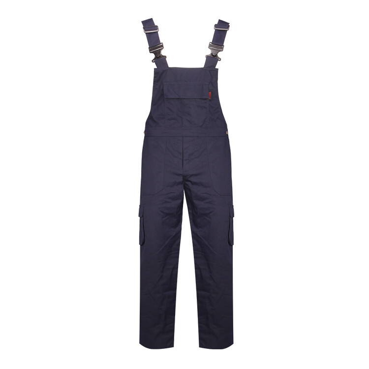 Navy Cargo Bib Pants