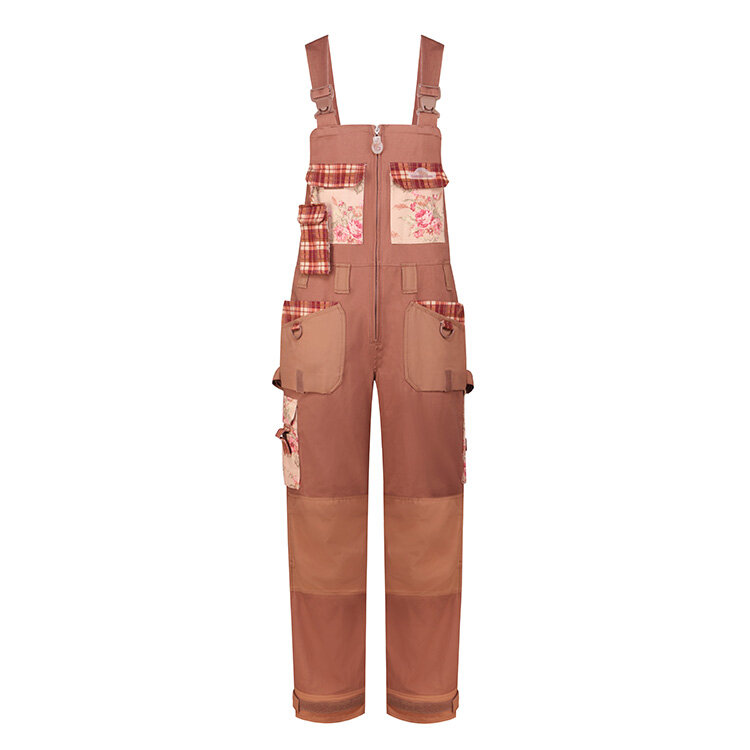 Brown Patchwork Bib Pants
