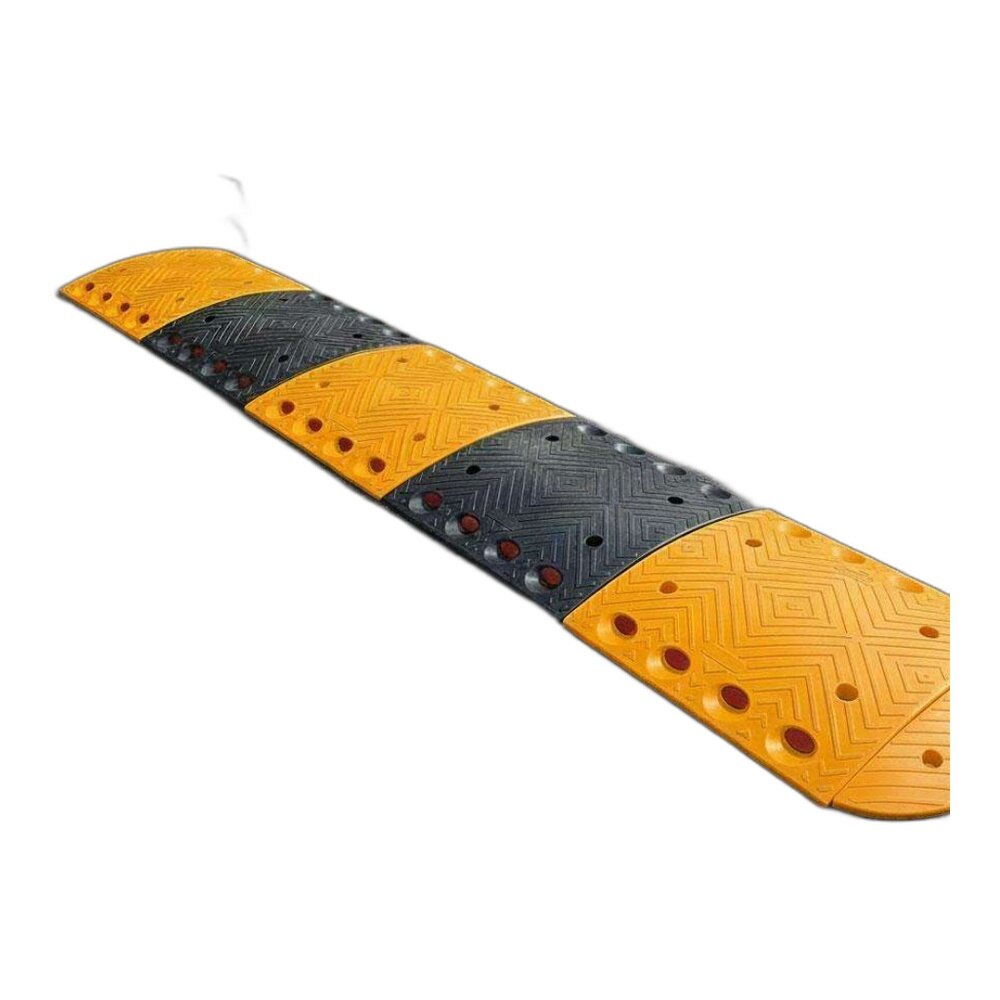 Long Yellow Black Striped Speed Bump