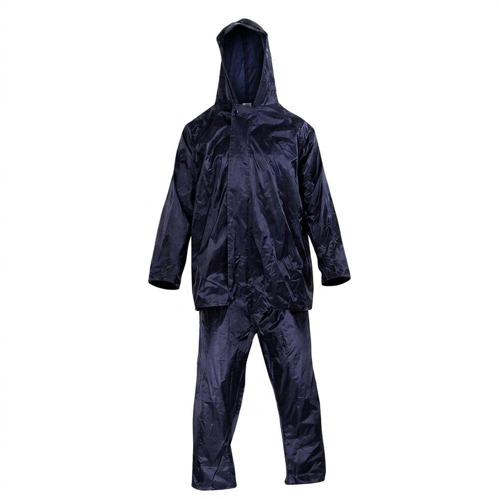 Navy Blue Two-Piece Rain Suit