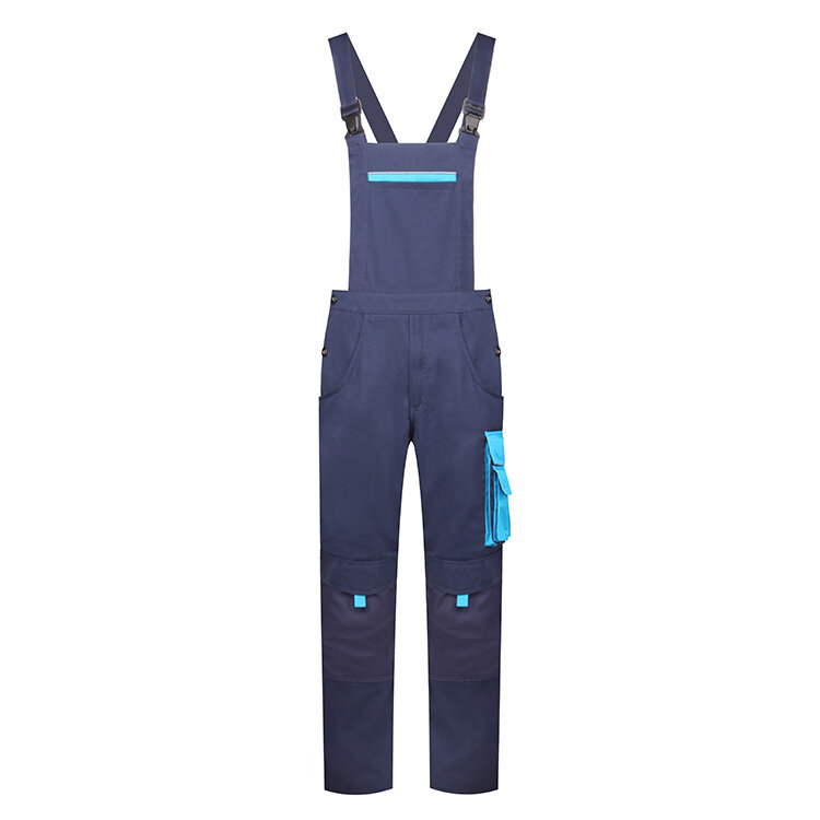 Navy Cyan Bib Pants