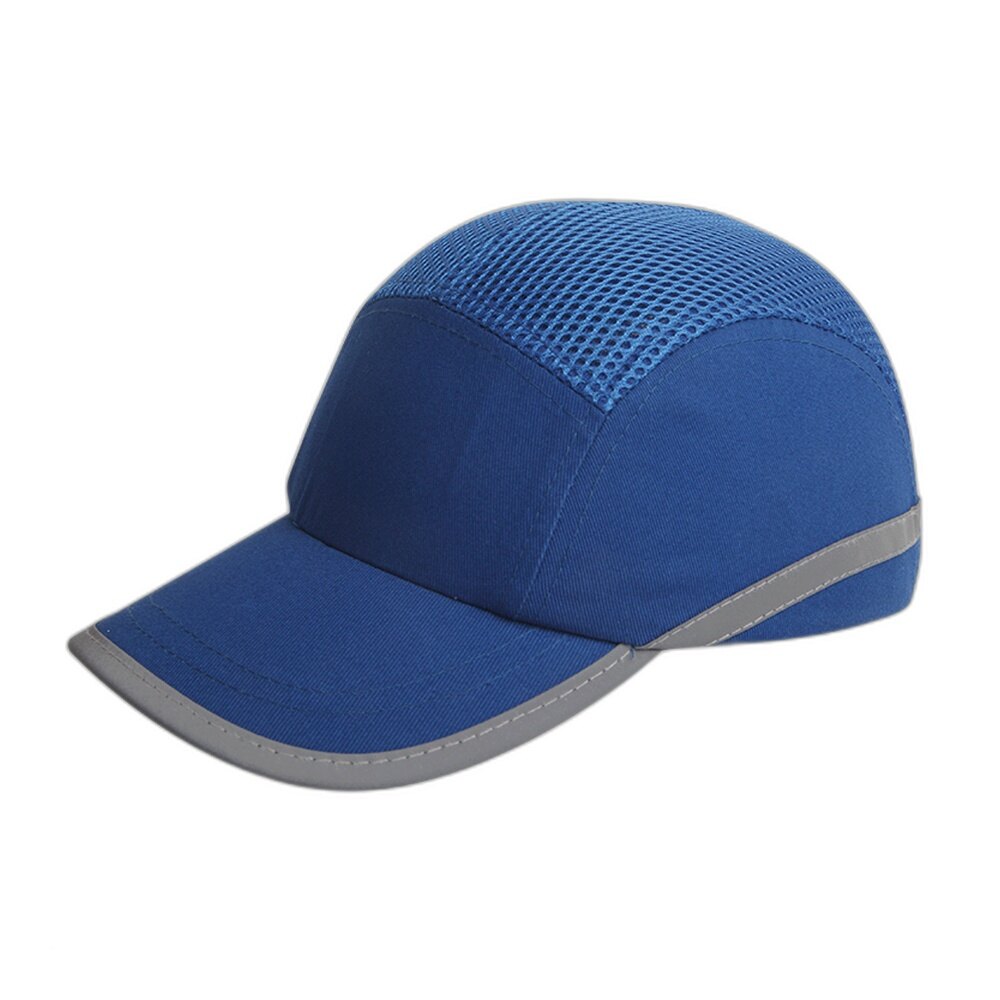 Blue Mesh Bump Cap with Reflective Trim