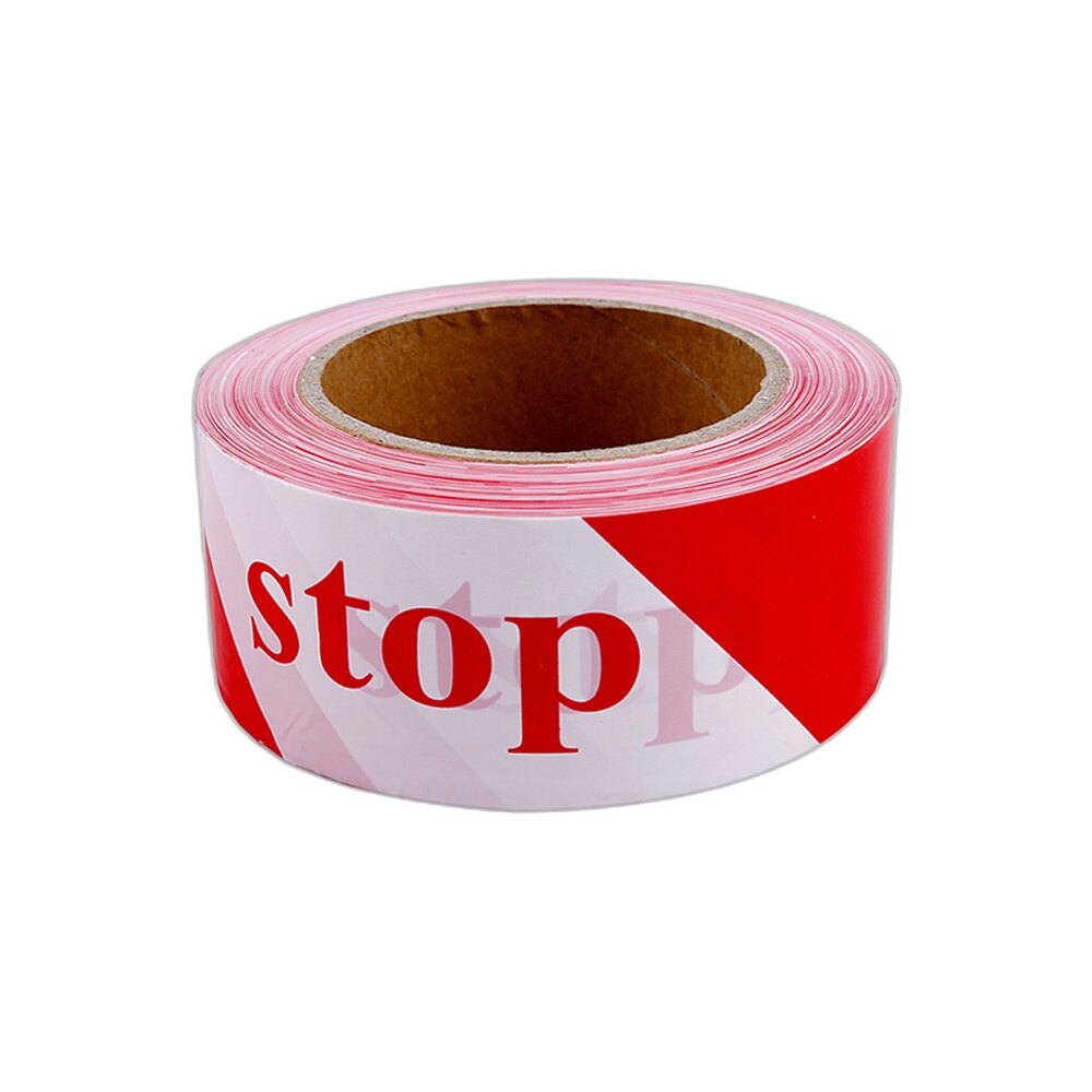 Red White STOP Barricade Tape