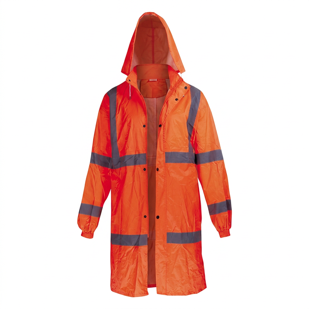 Orange Long Rain Coat