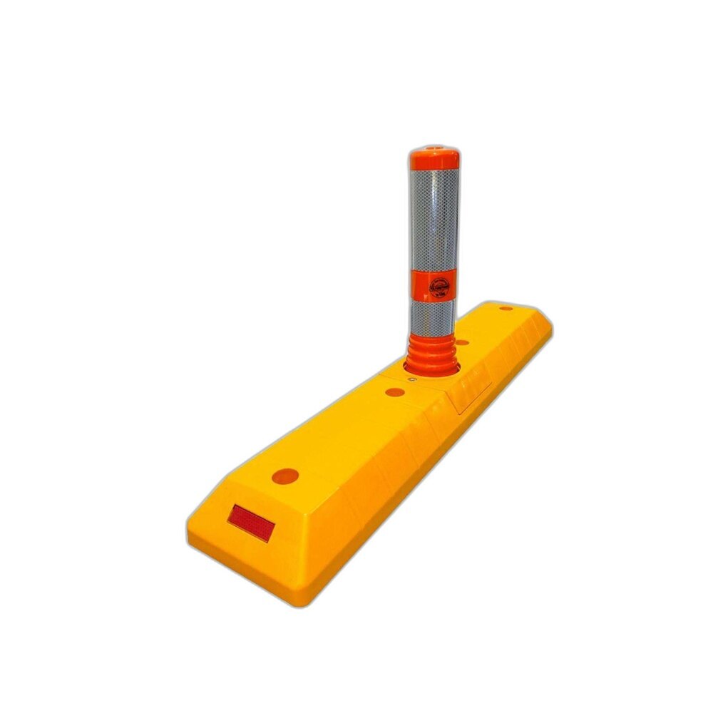 Yellow Base Reflective Bollard Post
