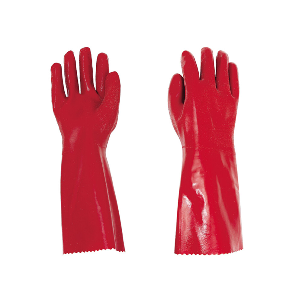 Red PVC Full-Coat Gloves