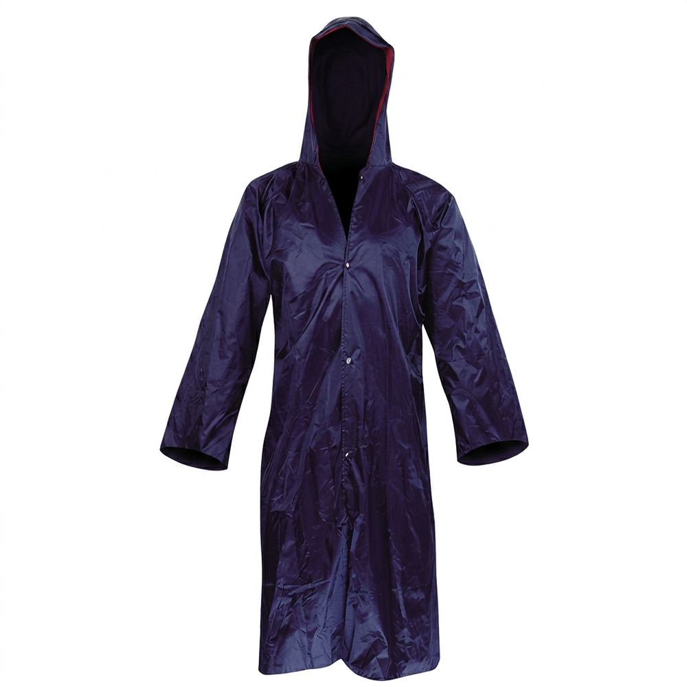 Navy Blue Long Rain Coat
