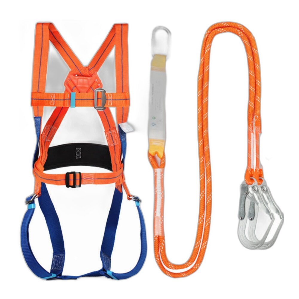 Orange Blue Harness with Lanyard Set
