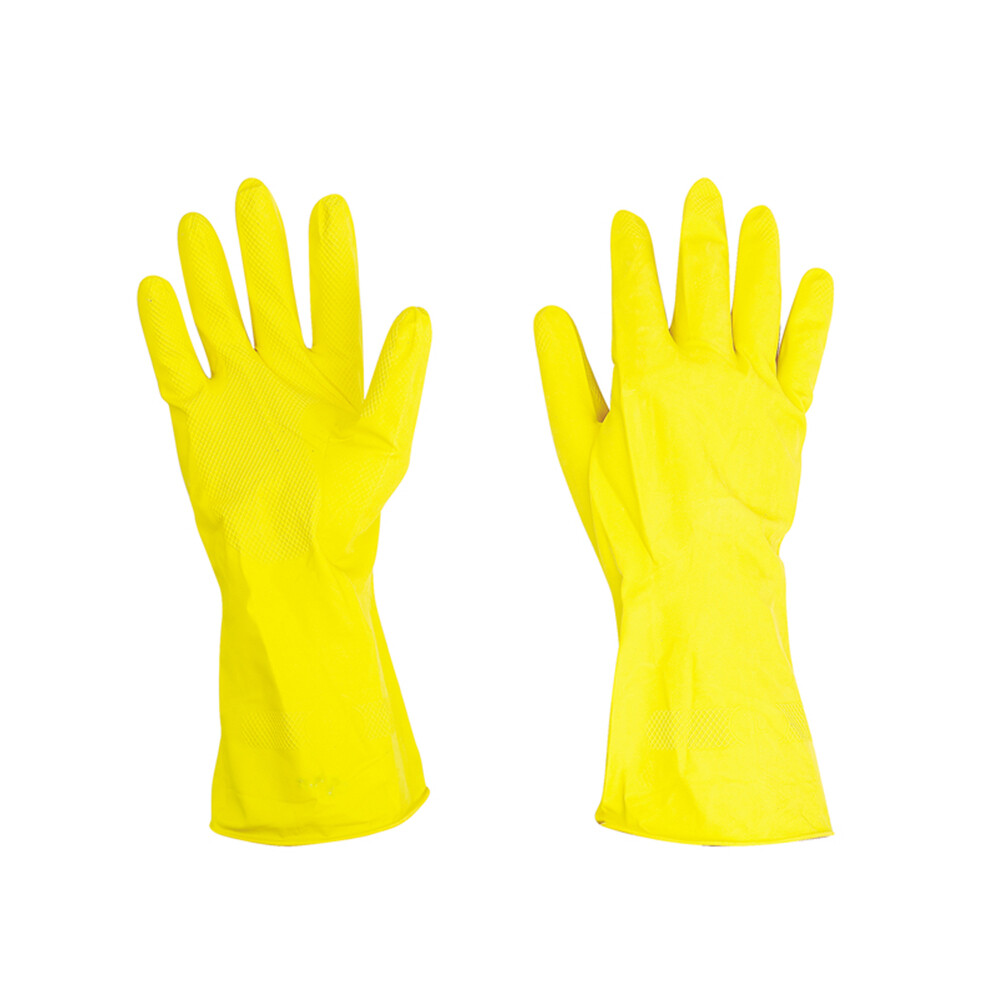 Yellow Latex Industrial Gloves