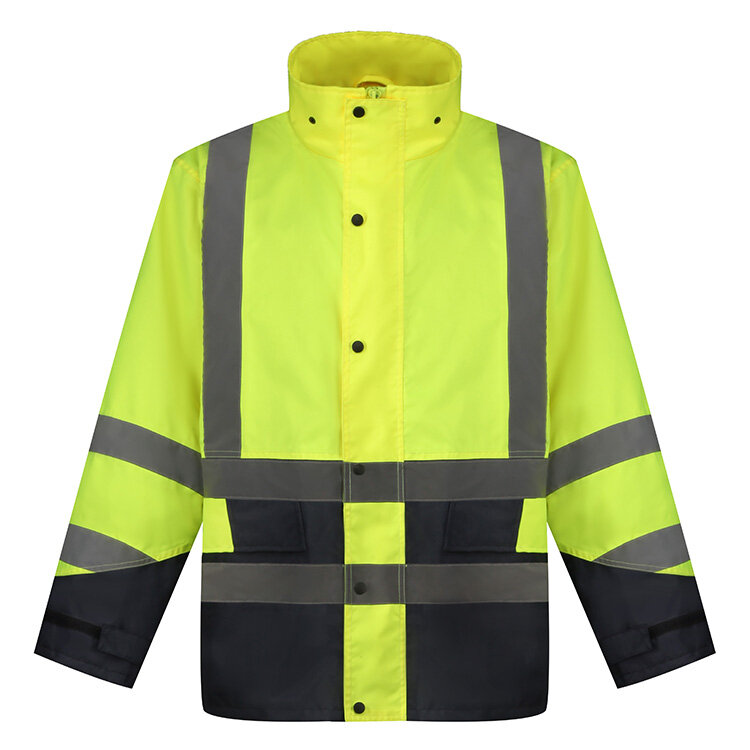 Hi-Vis Yellow Black Jacket