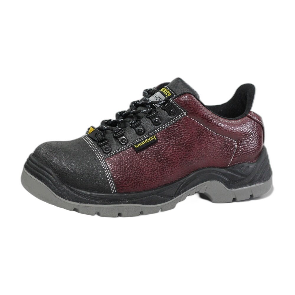 Burgundy Black Safety Shoe