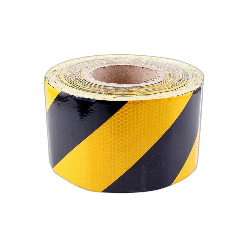 Black Yellow Hazard Stripe Tape