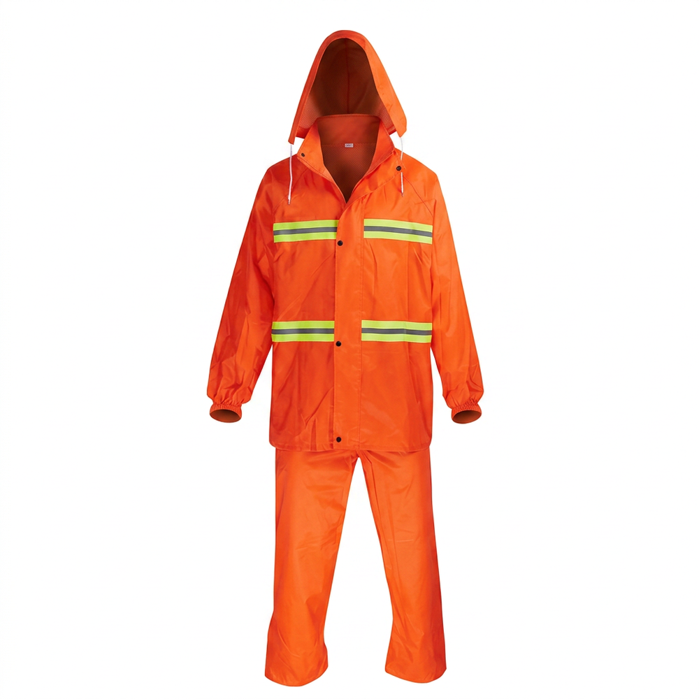Orange Two-Piece Rain Suit