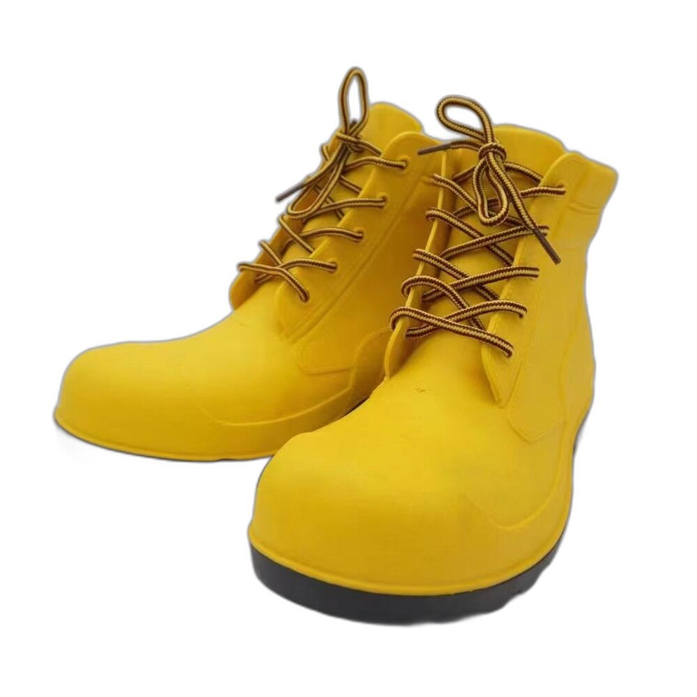 Yellow Lace-Up Safety Ankle Boot