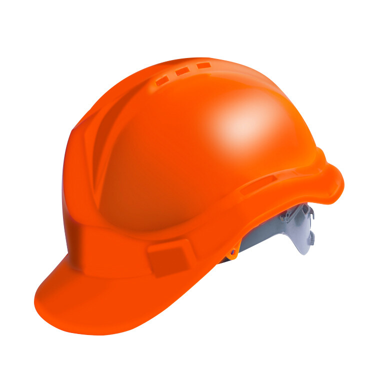 Orange Safety Helmet with Visor