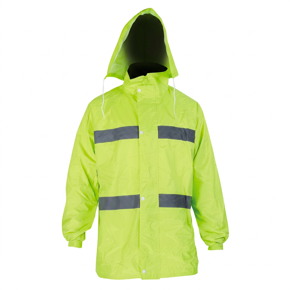 Hi-Vis Yellow Short Rain Jacket