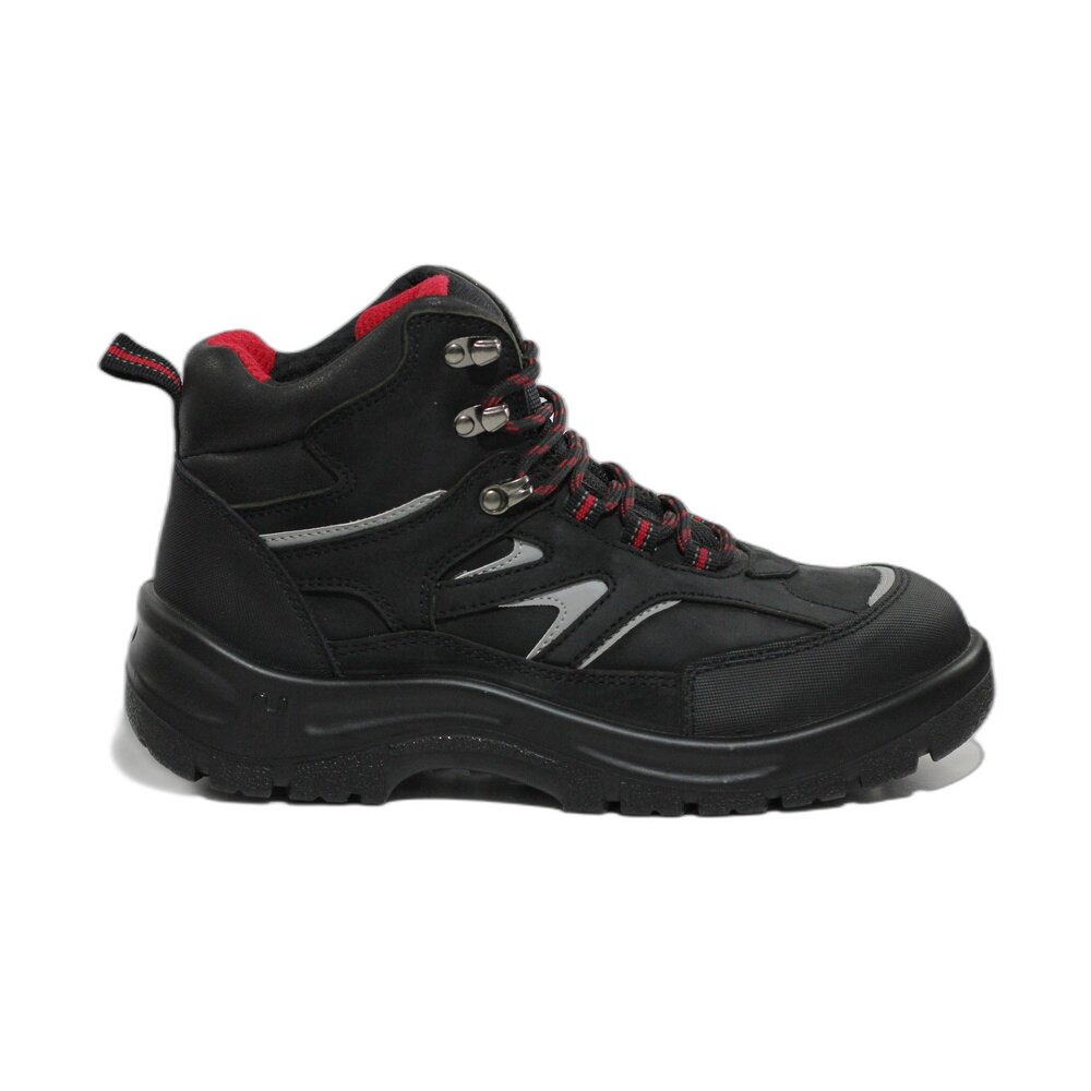 Black Red Sport Safety Boot