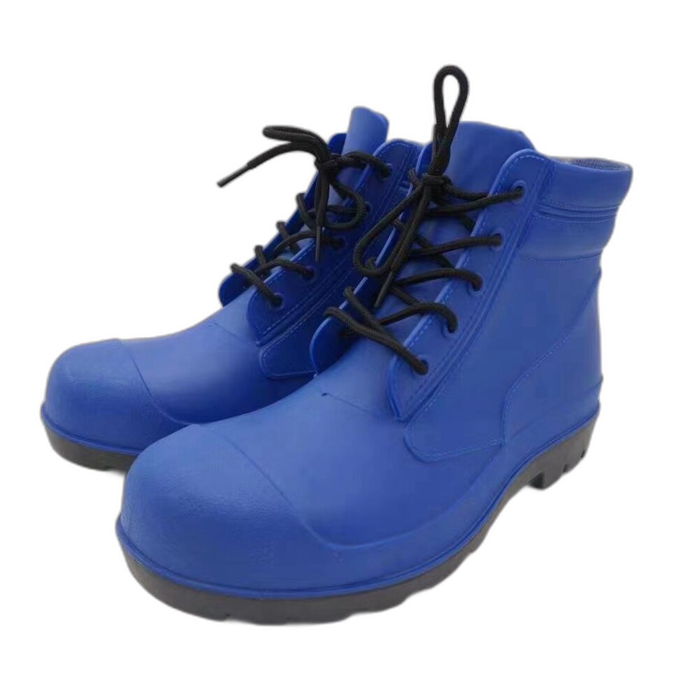 Blue Lace-Up Waterproof Work Boot