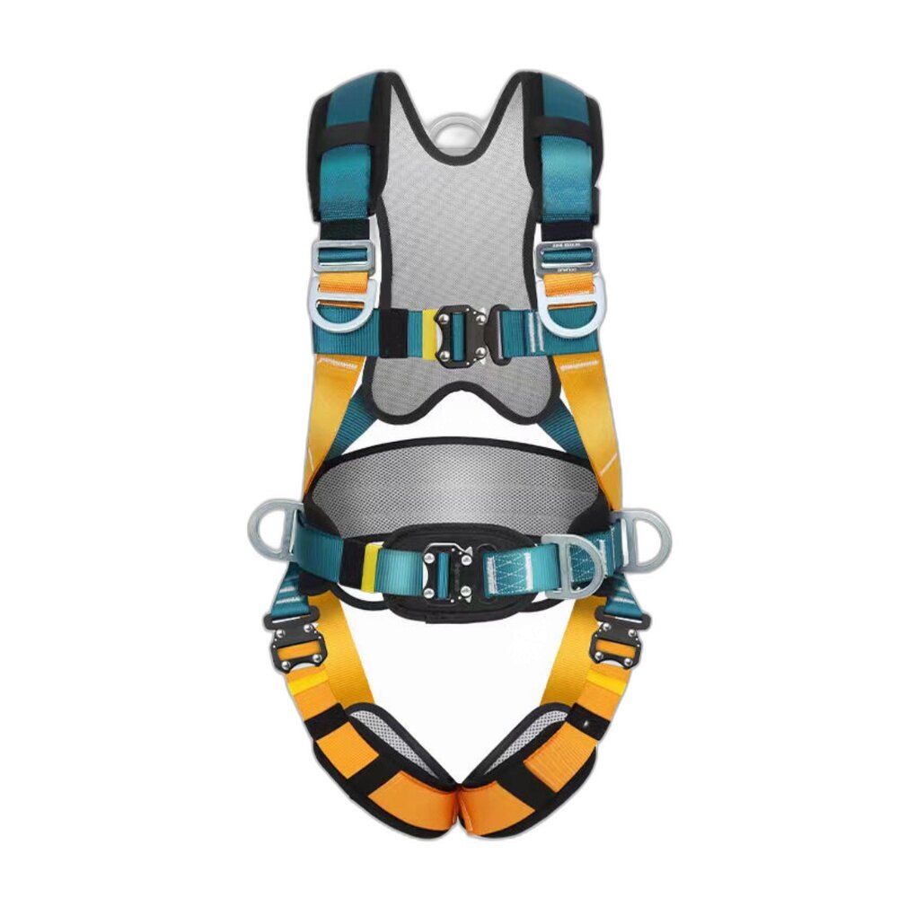 Teal Orange Full Body Harness