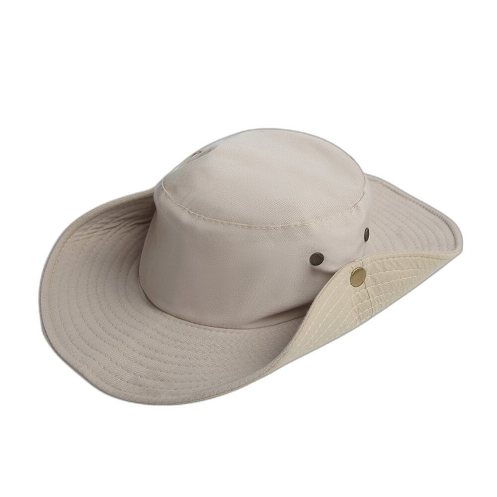Beige Wide-Brim Safari Hat