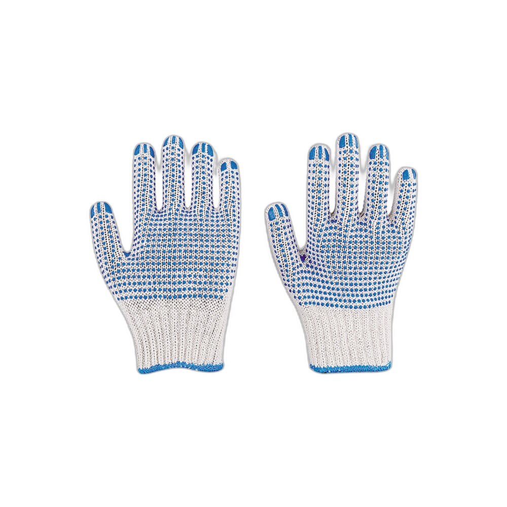 Blue PVC Dotted Assembly Gloves
