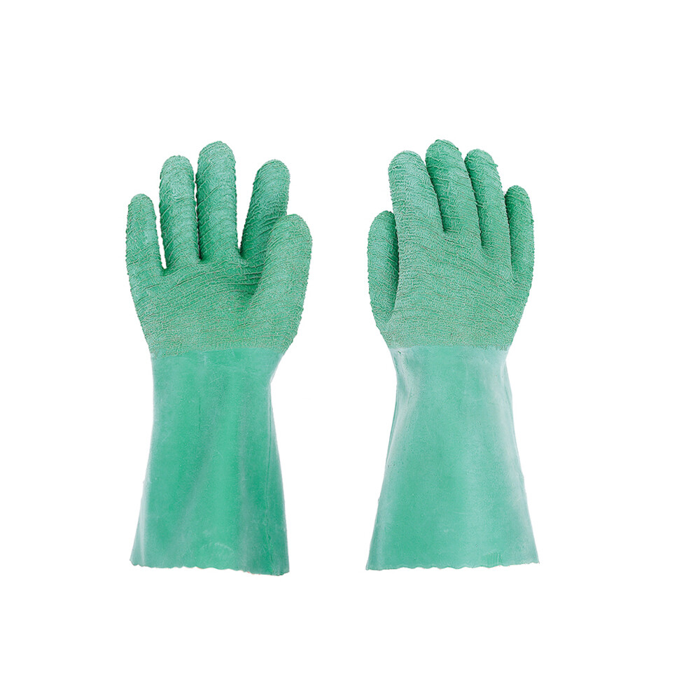 Green Rough Finish Chemical Gloves