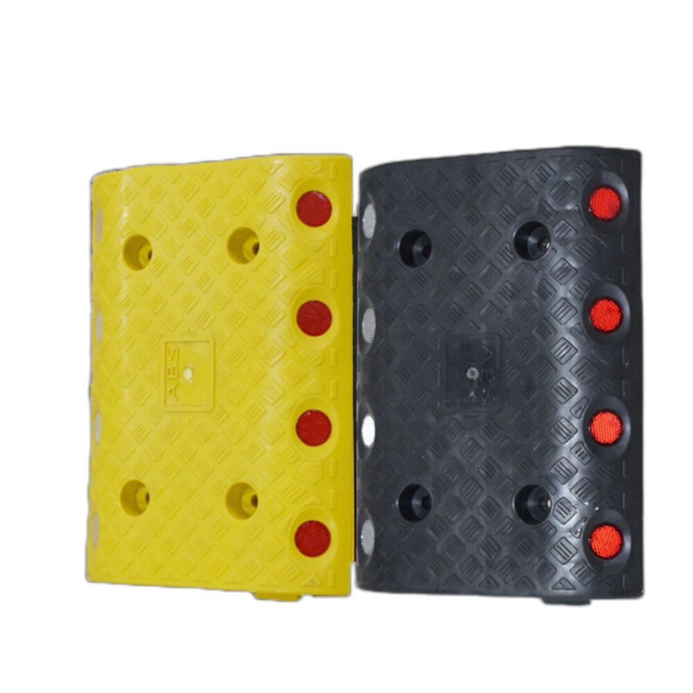 Yellow Black Side-by-Side Speed Bump Pair