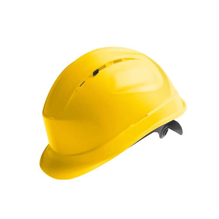 Yellow Vented Safety Helmet