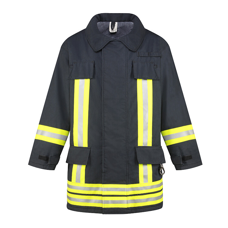 Black Firefighter Coat