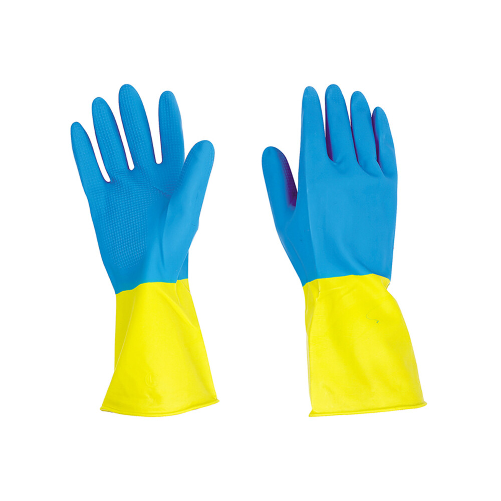 Blue Yellow Dual-Layer Gloves