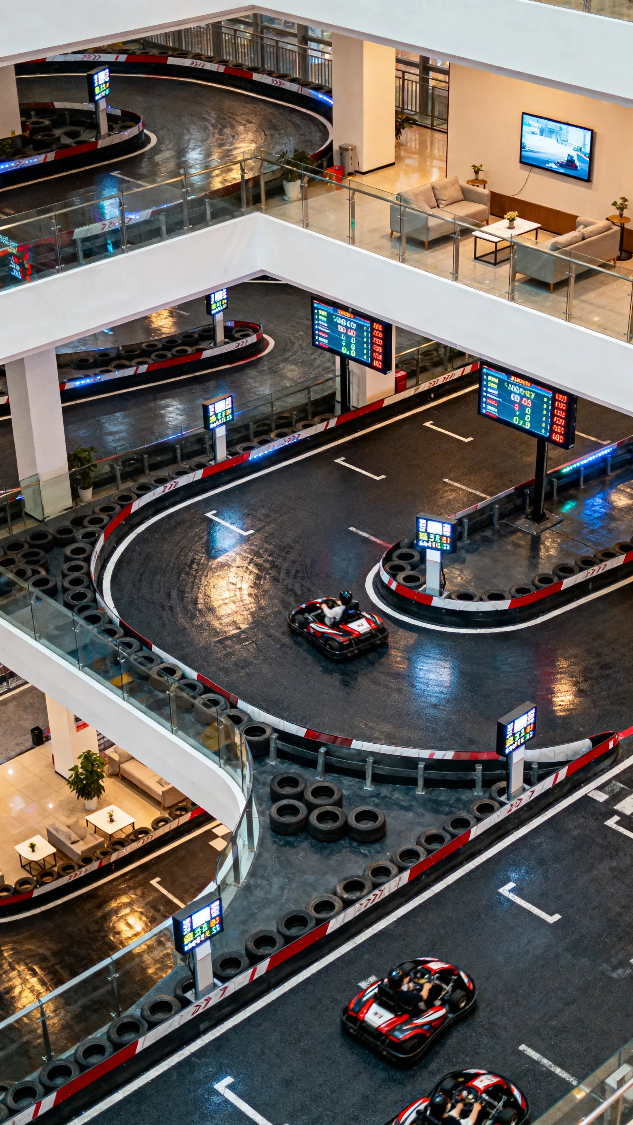 Electric go kart Indoor Karting Tracks application venue