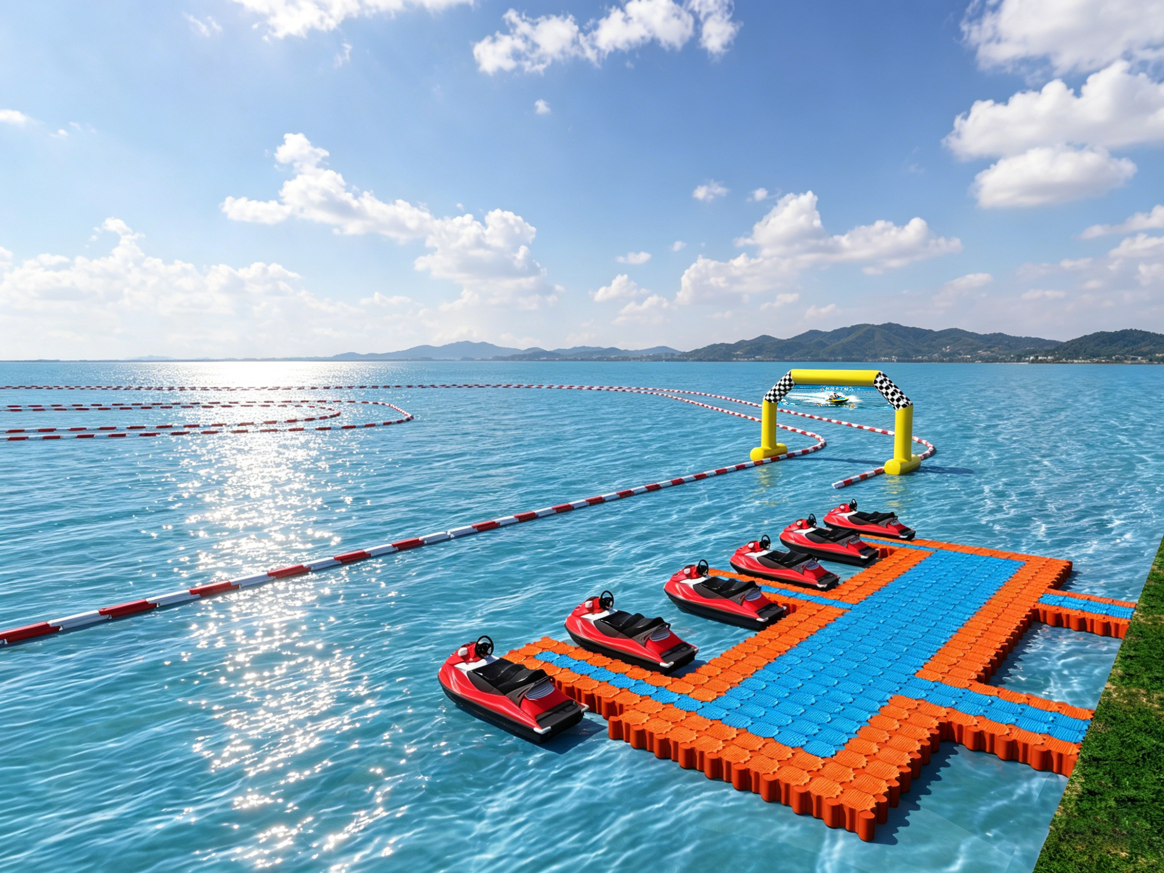 Water go kart Theme Parks application venue