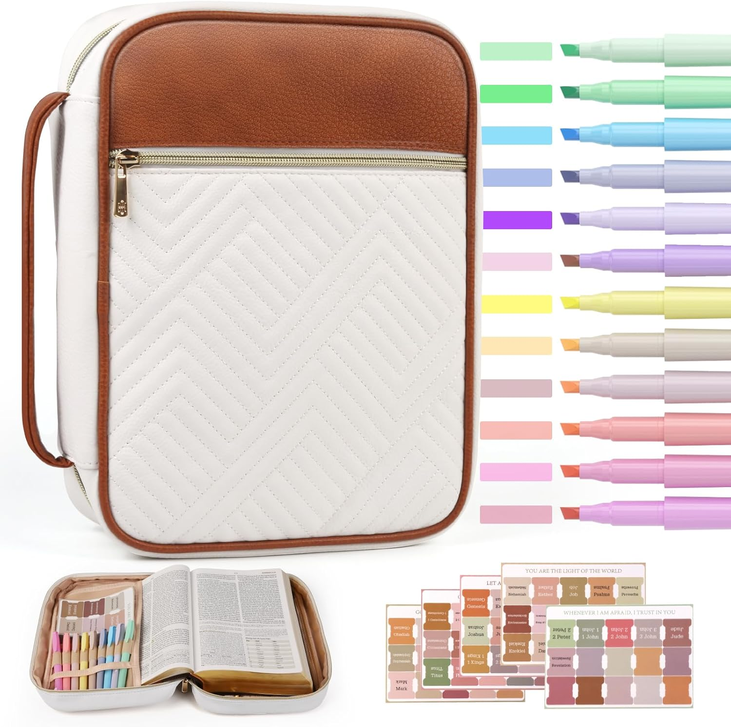 Quilted Bible Case with Handle Strap