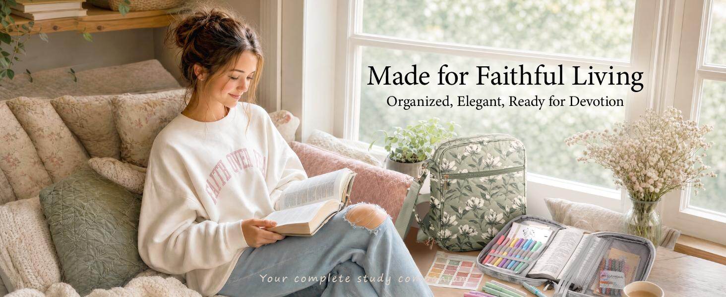 Bible study kit flat lay