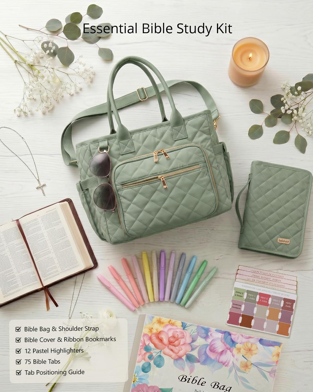 Large Bible Bag with Cover Case