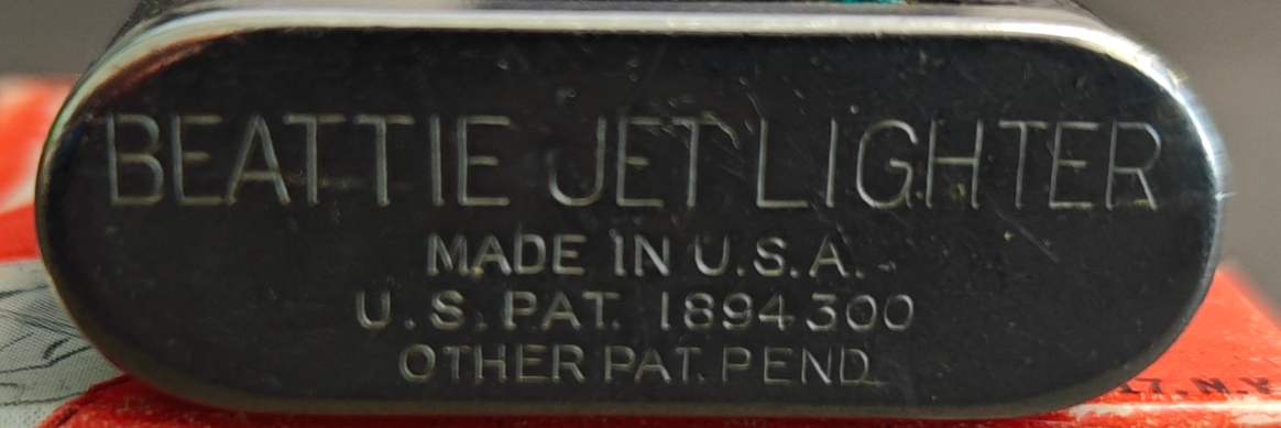JETLIGHTER (Single Patent Model) Bottom Engraving 1